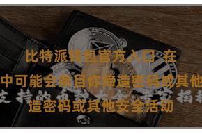 比特派钱包官方入口 在装置历程中可能会条目你缔造密码或其他安全活动