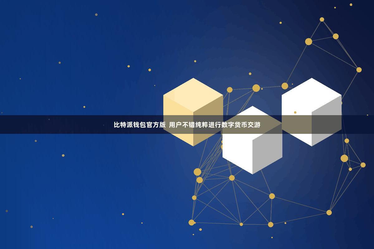 比特派钱包官方版  用户不错纯粹进行数字货币交游